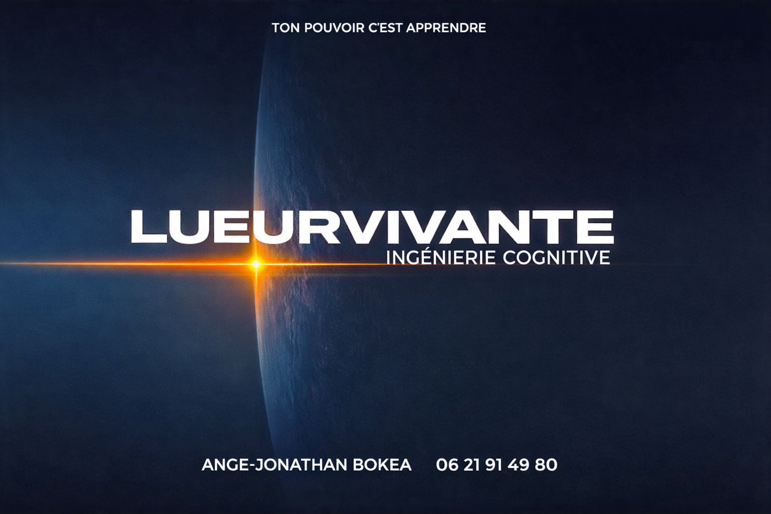 Aperçu de l'interface Lueur Vivante